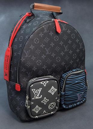 Мужской кожанный топовый рюкзак известного бренда, купить рюкзак, мужской рюкзак