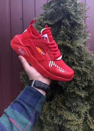 Женские красные кроссовки в сетку nike huarache 🆕 найк хуарачи