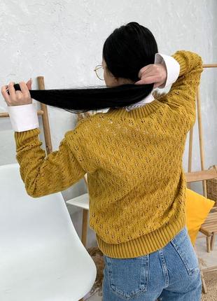 Твій ідеальний светр "земфіра", ажурна в'язка, виконаний з натуральної нитки! ніжний та м'який, приє6 фото