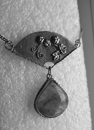 Дендроагат в серебре. кулон, авторская робота