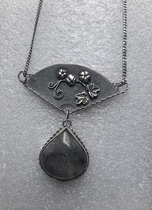 Дендроагат в серебре. кулон, авторская робота4 фото