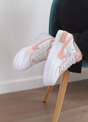 Кросівки nike air force shadow white/pink