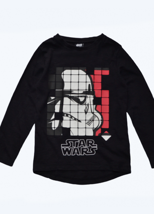 Чорний реглан лонгслів star wars next на хлопчика 6 років