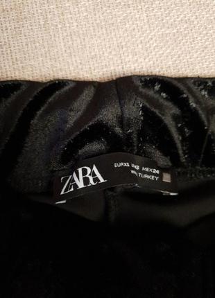 Розклешонні з розрізами велюрові штани від zara4 фото