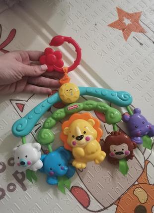 Подвесная игрушка на коляску, коврик, кроватку