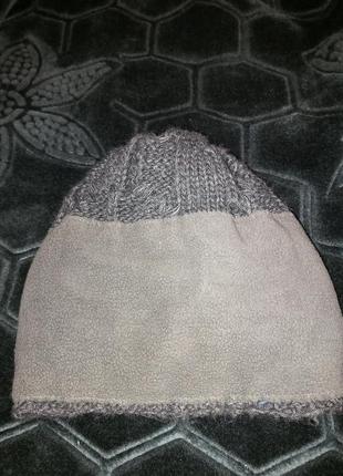 Теплая шапка вязка "косы"4 фото