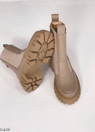 Шкіряні демісезонні черевики челсі з натуральної шкіри кожаные демисезонные ботинки...