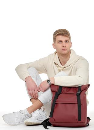 Чоловічий рюкзак ролл sambag rolltop milton бордо10 фото