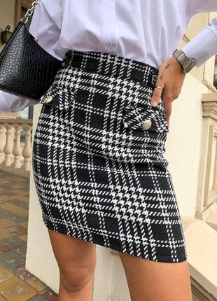 ❤️ юбка твидовая в клетку