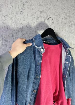 Куртка джинсовая женская укороченная от бренда zara