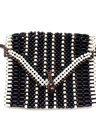 Тренд!!! сумка через плечо из деревянных бусин, от atm