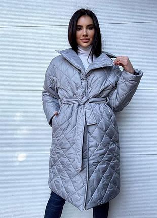 Зимнее пальто плащевка на синтепоне