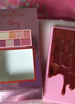 Міні палетка для очей i heart revolution cherry mini chocolate shadow palette1 фото