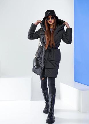 Модная и удобная теплая женская куртка. расцветки: чёрный,пудра,мята,молочный10 фото
