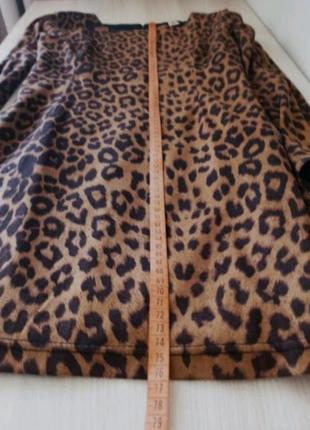 Туника леопард туника леопардик длинный рукав рукав рукавчик ворс