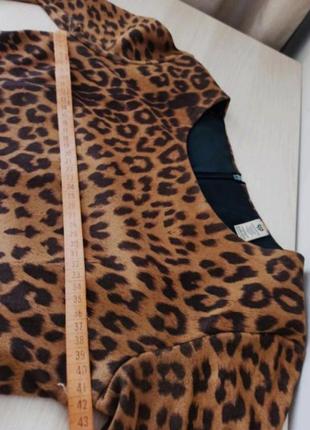 Туника леопард туника леопардик длинный рукав рукав рукавчик ворс