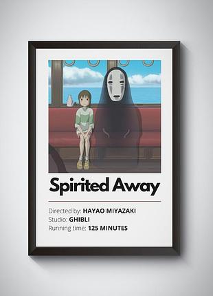Постер аніме хаяо міядзакі spirited away / віднесені привидами — цена ...