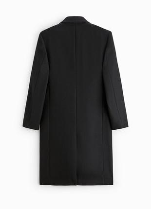 Пальто zara з вовною чорного кольору3 фото