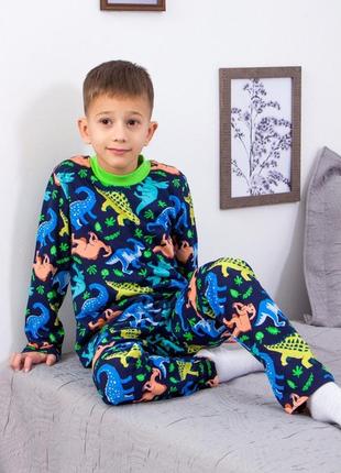 Хлопковая пижама с динозаврами, бавовняна піжама із динозаврами1 фото