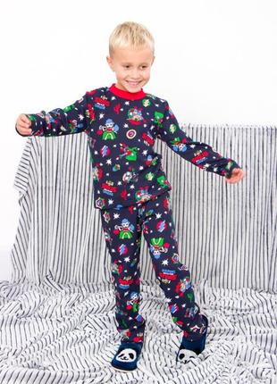Хлопковая пижама с динозаврами, бавовняна піжама із динозаврами2 фото