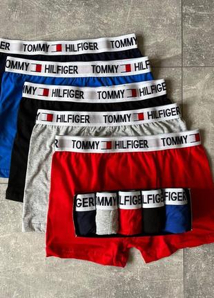 Трусы tommy chiaro hilfiger набор 5 штук мужские / комплект подарок на 14 февраля