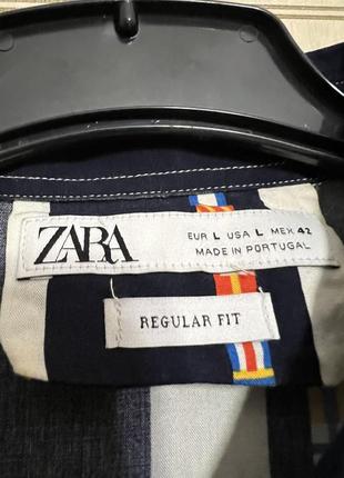 Рубашка тенниска в полоску zara вискоза4 фото