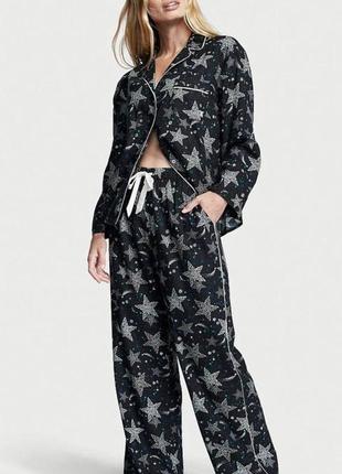 Чёрная фланелевая пижамка victoria’s secret7 фото