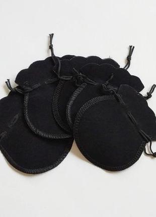 Бархатный мешочек черный круглый бархатный вельветовый упаковка украшений мешок