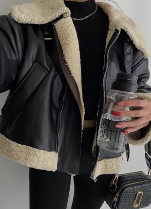 Дублянка з хутром в стилі zara 🥰