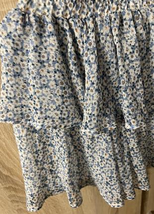 Шифоновая юбка в цветочный принт8 фото