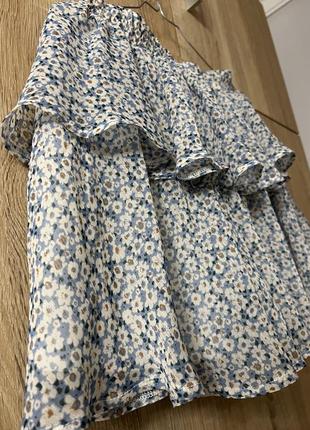Шифоновая юбка в цветочный принт