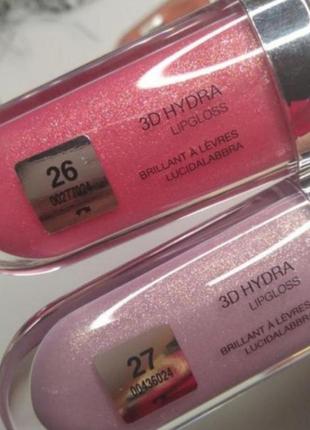 Блиск для губ 3d hydra lipgloss kiko milano 27 04, 05, 06, 07, 26, 27, 32 кіко кіко