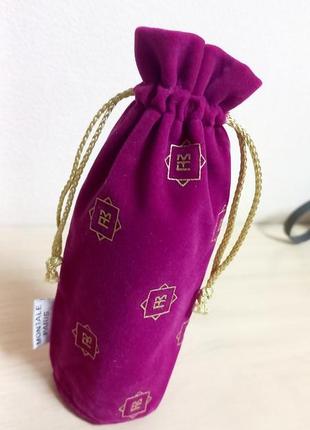 Оригинальная бархатная сумочка футляр для парфюма montale  / фирменный чехол монталь / розовый чехол /1 фото