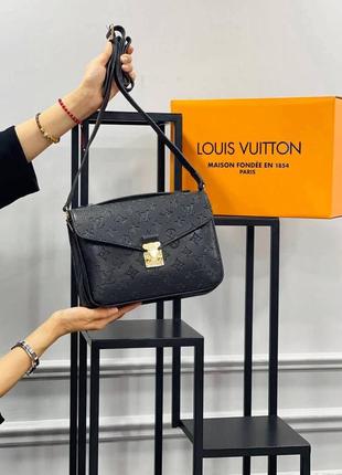 Сумка черная женская в стиле louis vuitton сумка маленькая луи витон кросс-боди