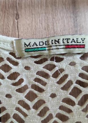 Натуральна мереживна блуза, батал, італія5 фото