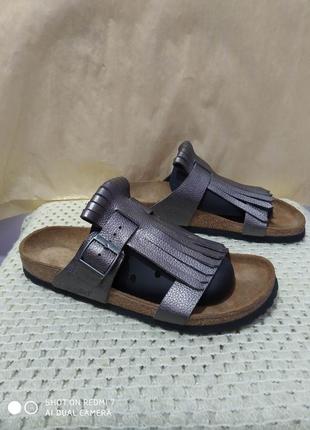 Кожаные шлепанцы papillio от birkenstock2 фото