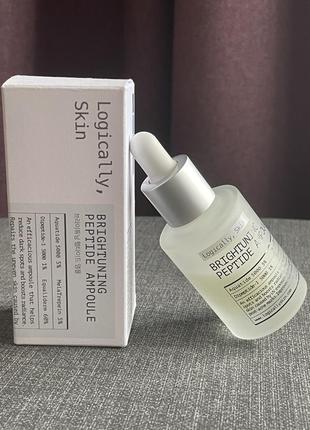 Сироватка з пептидами від logically, skin brightuning peptide ampoule 30ml