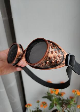 Мото очки винтажные очки гогглы goggles steampunk готичнские очки burningman