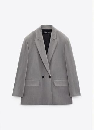 Сірий блейзер zara