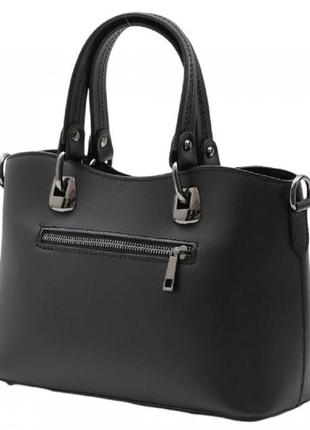Сумка жіноча стильна шкіра італія чорна