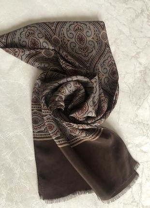 Винтажный шелковый шарф3 фото