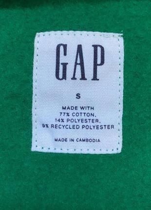 Чоловіча толстовка худі gap logo zip hoodie зелена на блискавці
