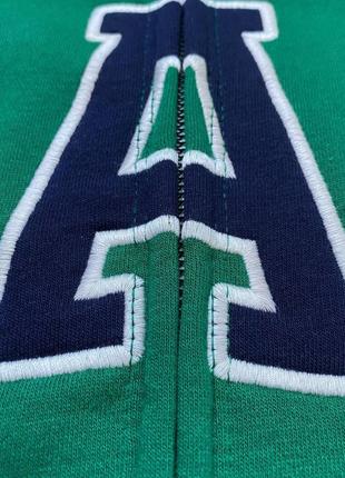 Чоловіча толстовка худі gap logo zip hoodie зелена на блискавці