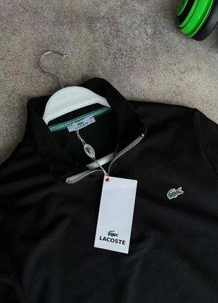 Брендовый мужской свитер/качественный свитер lacoste в черном цвете на каждый день6 фото