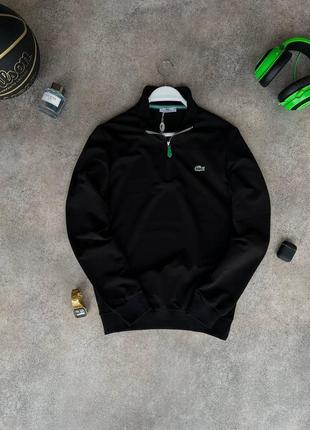 Брендовий чоловічий светр / якісний светр lacoste в чорному кольорі на кожен день2 фото