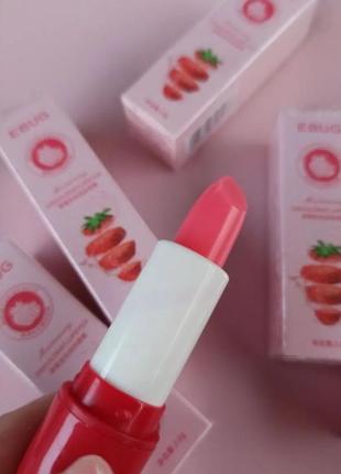 Бальзам для губ strawberry  listick з екстрактом клубники (3,8 g) рожевий відтінок1 фото