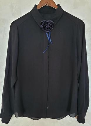 Базова сорочка блуза оверсайз шифон