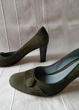 Mexx женские комбинированные туфли натуральный замш и мех зеленые р.39/25,5/26 см6 фото