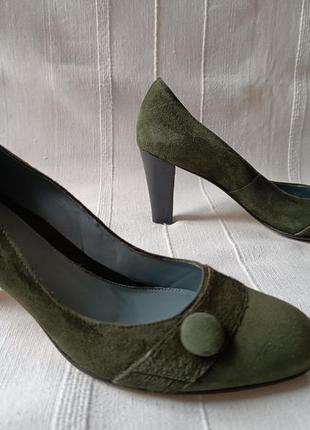 Mexx женские комбинированные туфли натуральный замш и мех зеленые р.39/25,5/26 см10 фото