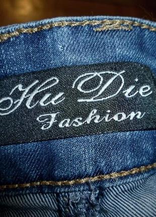 Джинсовая мини юбка hu die fashion классическая синяя утягивает6 фото
